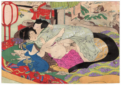 INTIMATE MOMENT OF A SAMURAI AND AN ADOLESCENT BOY (Unknown Artist)